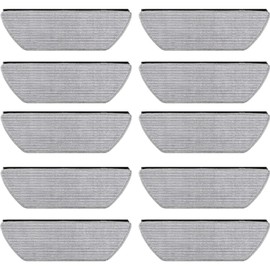 10 Pack Washable, Reusable Gray Microfiber Mop Pads for Shark Robot Vacuum Models RV2820ZE AV2800ZE, RV2820YE, AV2820S, AV2820XEUS, AV2820AE, AV282BVEUS, RV2800AE, RV2800S, RV2800XTUS, RV2800AECA