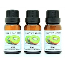 Kiwi (Made in USA) 3 Bottles 1/2 FL Oz Each (15ml) Premium Grade Scented Fragrance Oil