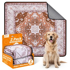 Washable Pee Pads for Dogs: 2 Pack Reusable 31"x36" Waterproof & Leakproof Puppy Pads, Non-Slip Whelping & Potty Training for Floor, Playpen, Crate, Couch