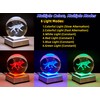 3D Wolf Crystal Ball Night Light, Upgraded 3.15 Inch Glass