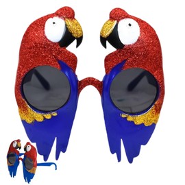 Funny Sunglasses For Adults, Novelty Sunglasses Adult, Funny Glasses, Bohue Parrot Funny Sunglasses Hawaiian Glasses Parrot Party Glasses Hawaiian Tropical Eye Glasses Party Favours For Kids Adults