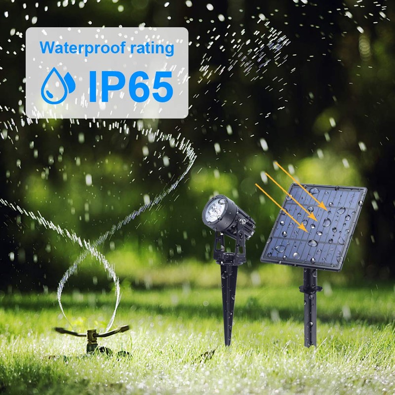 APONUO Metal Solar Spot Lights Outdoor with 9.8ft Cable Solar