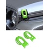 Savadicar 2-Piece Green Hood Latch Trim Cover for Jeep Wrangler