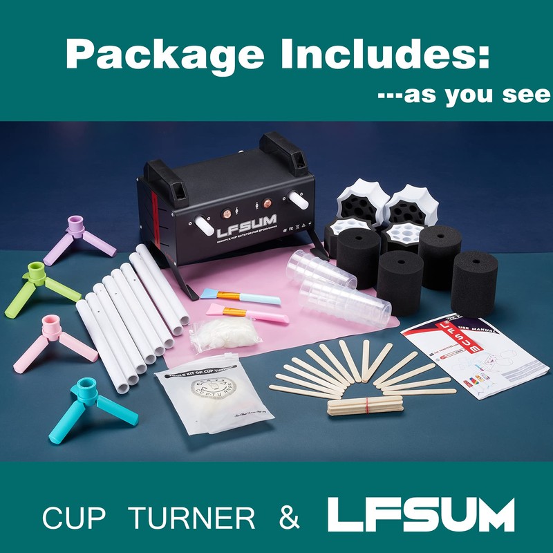 4 Arm Cup Turner for Crafts Tumbler,Multi Tumbler Spinner Machine