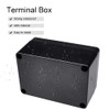DXiongW IP65 Waterproof Junction Box Black Surface-Mounted Distribution Box Outdoor