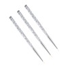 minkissy Nail Art Tools Set 3pcs Brush Set Thin Brush