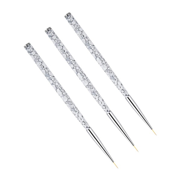 minkissy Nail Art Tools Set 3pcs Brush Set Thin Brush