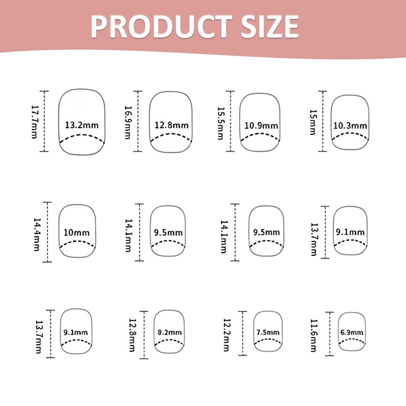 24pcs Short Square False Nails Press on Fake Nail, Nude