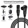 2-Pack Right Angle XLR Microphone Extension Cable Adapter 1.5 Feet,