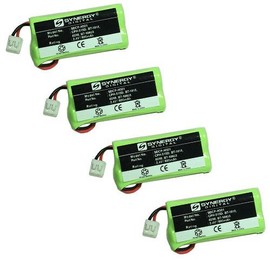 Synergy Digital Cordless Phone Batteries, Works with Vtech CS6229-5 Cordless Phone, Combo-Pack Includes: 4 x SDCP-H301 Batteries
