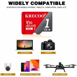 KRECOO Universal Ultra Micro SD Card 1TB Memory Card TF Class10 for Smartphones Tablets