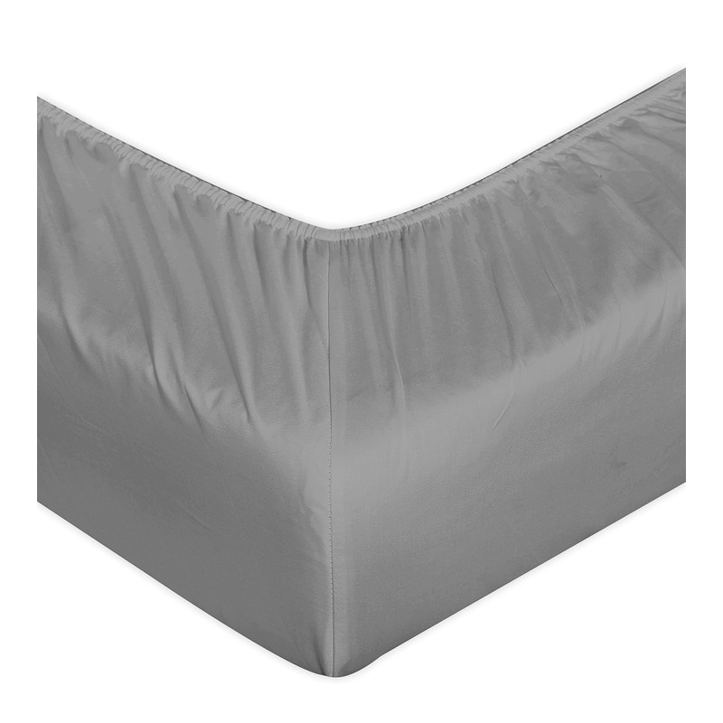 Fitted Sheet 25CM Deep Bed Sheet King Size 152X200CM Charcoal