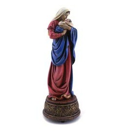 Mary and Child Figurine ~ Mother's Kiss Musical ~ Plays Canon D