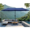 MFSTUDIO 13ft Outdoor Patio Umbrella, Double Sided Large Rectangular Umbrella