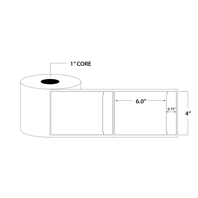 Blank Labels Thermal Transfer Shipping Labels, Matte White Printer Labels