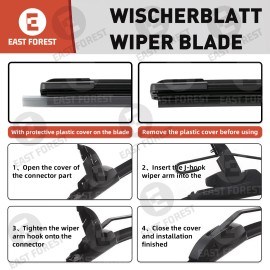 MGT 22"&22" OEM Quality Beam Windshield Wiper Blades  (Set of 2)