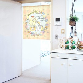 Noren Workshop 11885 Pompompurin Interior Goods Sundries Noren Tapestry Poster Width 33.5 x Length 35.4 inches (90 cm) Sanrio Characters Tea Party