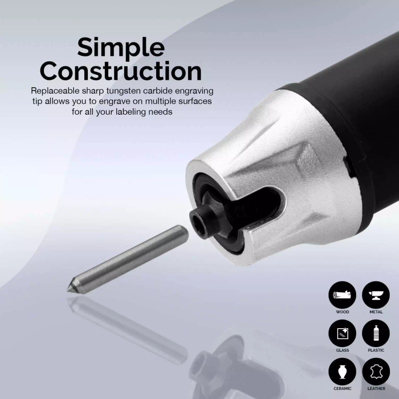 Neiko Handheld Electric Engraver, 120 Volts | Tungsten Carbide Tip