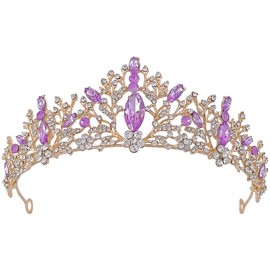 Beavorty Baroque Crown Tiara for Women Headwear for Women Headwear for Prom Party Headdress Wedding Crowns for Women Parano Bride European Style Rhinestone
