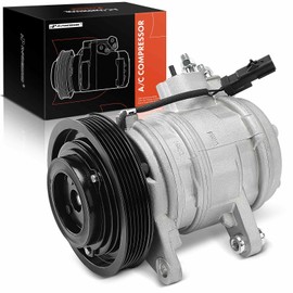 A-Premium Air Conditioner AC Compressor with Clutch Compatible with Jeep Grand Cherokee Commander 2008-2010 & Dodge Ram 1500 2500 3500 4000, Dakota, 10SR15E Style only (NOT fit 10SRE18C Compressor)