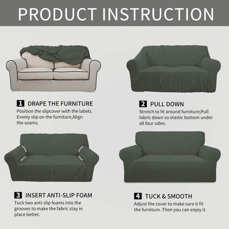 Easy-Going Stretch Sofa Slipcover 1-Piece Sofa Cover Furniture Protector Couch