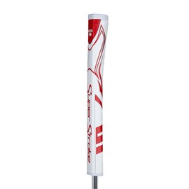 SuperStroke Zenergy Claw 2.0 Putter Grip - Enhanced Grip for Claw Style Putting with Spyne Technology and No-Taper Design for Improved Hand Placement and Consistency - White / Red