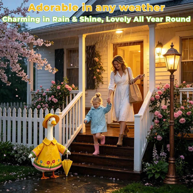 KOSMUSMO 3 Pcs Raincoat Porch Goose Outfits for 23 Inch