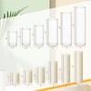 Shihanee Set of 6 Pillar Candles and Glass Cylinder Vases