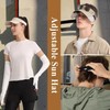 lulupila Unisex Visor Cap Sun Hat Adjustable Brim Running Sun