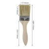 Yibuy Thick Wood Handle Brushes for Paint Stains Varnishes 17.5x4.5cm