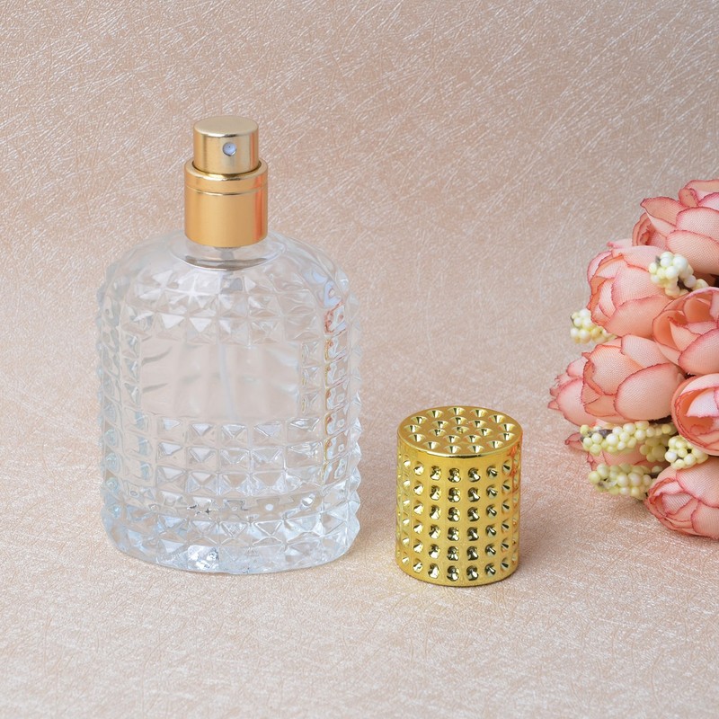 Enslz 50ml Refillable Clear Glass Luxury Spray Perfume Bottle Empty