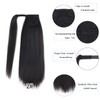 Long Afro Kinky Straight Ponytail Wrap Around Yaki Straight Pony