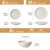 Ceramic Dinnerware 12 Pieces glazed cream white Dinner Set,Plates Pasta