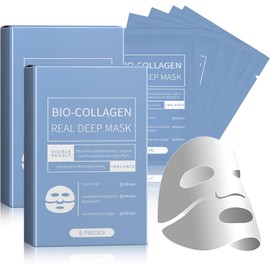 10 Piezas Mascarilla Bio-Colágeno, Biodance Collagen Mask, Minimiza los Poros Mejora la Elasticidad, Mascarillas Faciales para Reafirmación del Rostro en Mujeres y Adolescentes