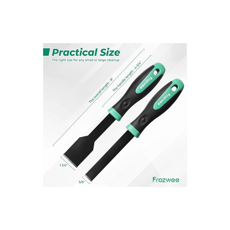 2PCS Carbide Scraper Set(1-1/4 inch & 5/8 inch),Super Gasket Scraper
