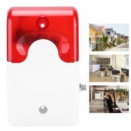 Sound Light Alarm Wired 12v Dc Adjustable Volume, Led Flashing Light, Convenient Connection, Shockproof, for Residential Area, Office Building, Bar, Hotel, Residential Area