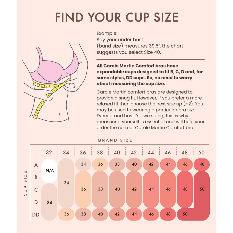 Carole Martin Full-Freedom Front Closure Wireless Cotton Bra-42 Beige