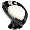 Umlaca Soap Dish Ceramic,Self Draining Soap Holder Keep Soap Dry,Leaf