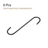 sourcing map S Hanging Hooks, 8inch/200mm Extra Long Steel Hanger,