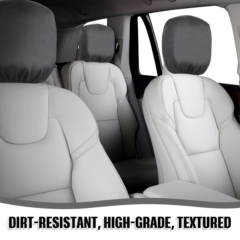 Tallew 4 Pcs Universal Car Headrest Cover Soft Car Seat