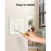 TREEWELL 2-Pack Double Toggle Light Switch Cover Plate, Light Almond
