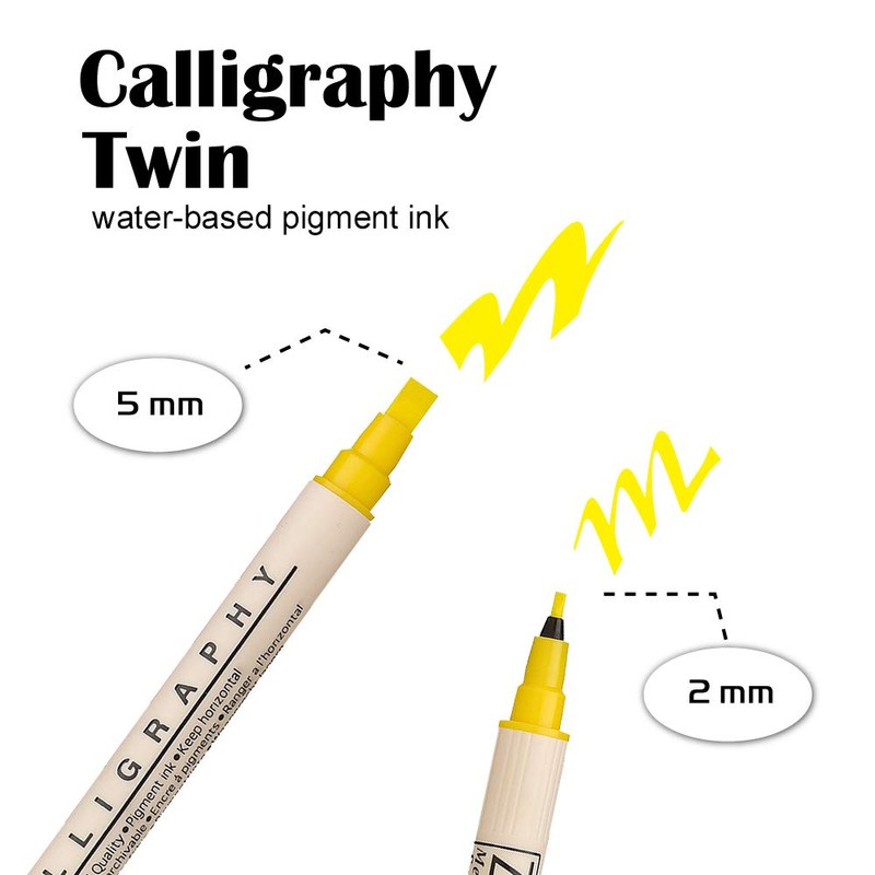 Kuretake Zig MS340048 Memory System Calligraphy Dual Tip Marker Set