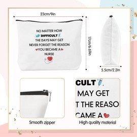 VZXMKA Nurse Gifts for Women - Nurse Christmas Gift Ideas,Nurses Week Gifts Graduation Presents for Nurses Practitioner Retirement Appreciation Gift Valentine Day Birthday Presents Womens Makeup Bag