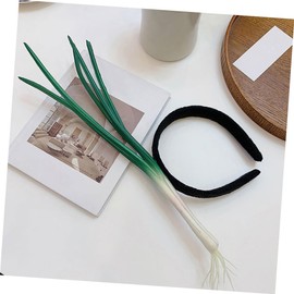Healeved Scallion Design Hair Band for Women Durable Wash Face Headband Skid Practical Hair Hoops for Skincare Makeup Unique Green Onion Style for Home Use