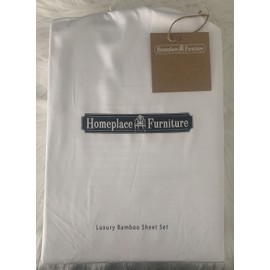 Homeplace Furniture Luxury 100% Bamboo Sheet Set King Size Flat Sheet-Fitted Sheet-2 Pillowcases New