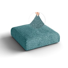 PAULATO BY GA.I.CO. Couch Cushion Cover - Sofa Cushion Cover - T-Cushion & Box-Cushion Slipcover - Replacement Furniture Protector - Stretch Seating Covers - Teal (Seat or Back Cushion)