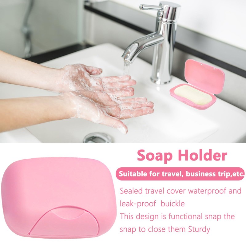 4 Pcs Soap Holder Soap Dish Travel Soap Case,Soap Dish
