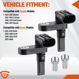 ABS Wheel Speed Sensor - Front Rear Right Left Compatible with Toyota Tacoma 2005-2018 4Runner 2003-2019 FJ Cruiser 2007-2014 Land Cruiser 2008-2018, Replaces#89542-04020, 8954204020, 89542-60050