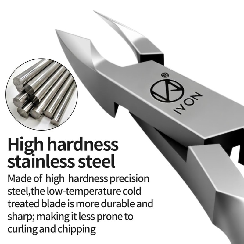 IVON Salon-Quality Cuticle Trimmer, Premium Stainless Steel Cuticle Cutter for