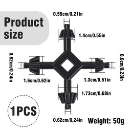 4-in-1 Universal Drill Chuck Key, Steel Alloy Construction, Compact Design for Electric Power Tools